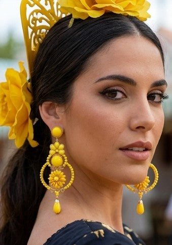 Pendientes Sueño Flamenco Amarillo