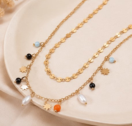 Collar doble constelación gold