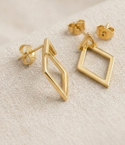 Pendientes Rombos 2 niveles