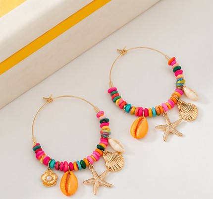Pendientes aros paraíso tropical