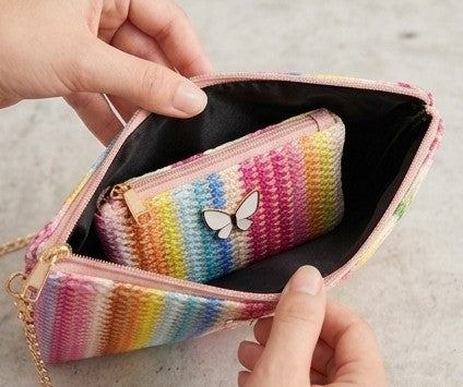 Bolso y cartera verano arcoiris mariposa