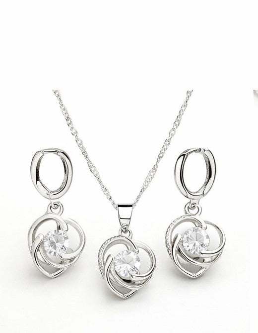 Set sweet heart silver