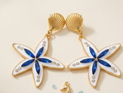 Pendientes estrella blue ocean