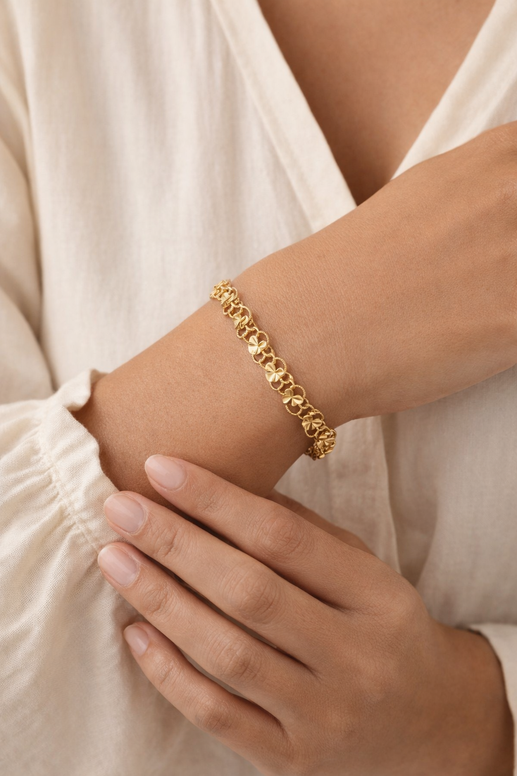 Pulsera cadena de corazones