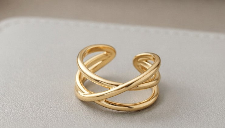 Anillo Cross trend gold