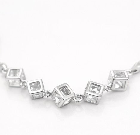 Pulsera cubic shine Silver