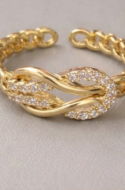 Anillo infinito shine gold