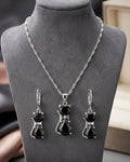 Set elegancia felina onix negro