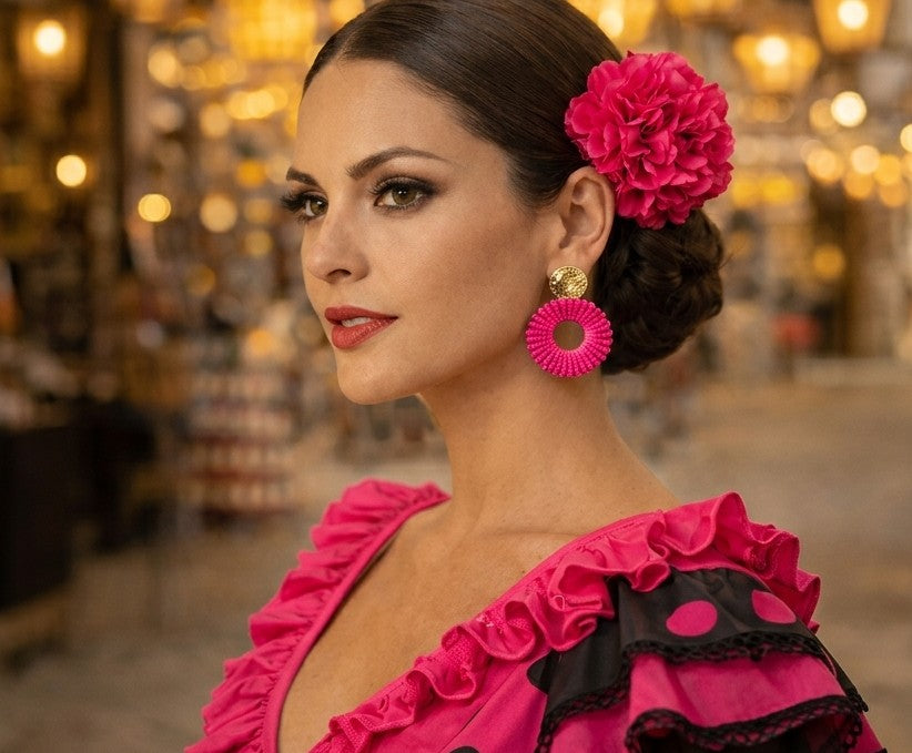 Pendientes Alegría Fucsia
