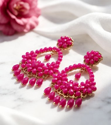 Pendientes Noche flamenca Rosa