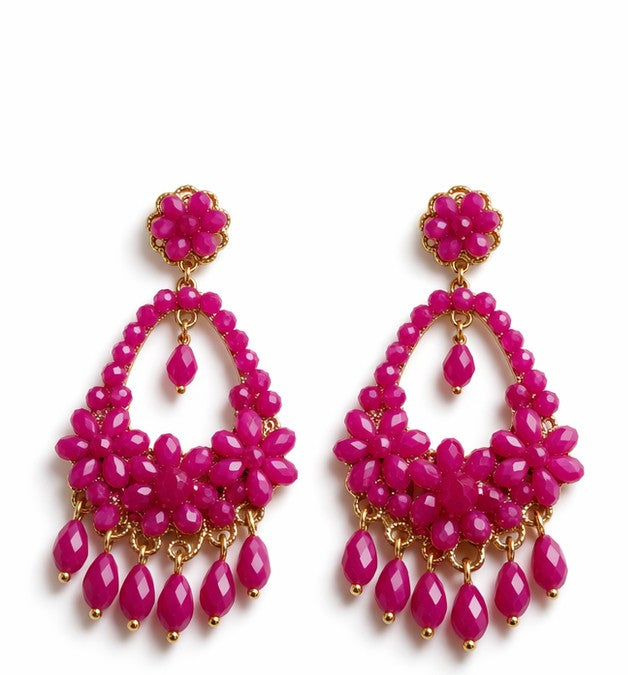Pendientes Noche flamenca Rosa
