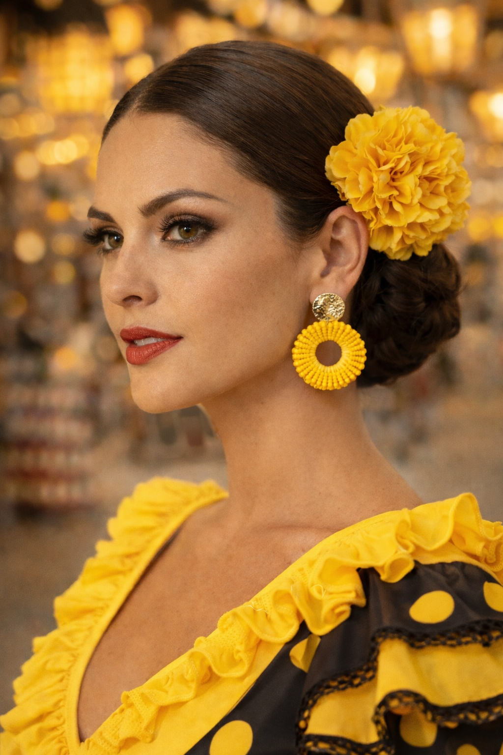 Pendientes Alegría amarilla
