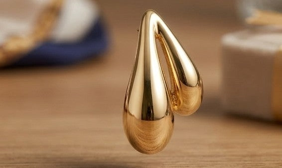 Pendientes doble gota gold