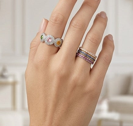 Anillo brillo arcoiris
