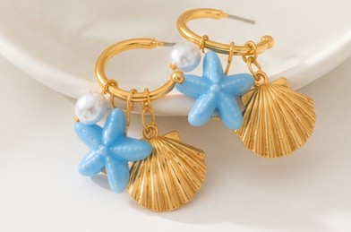 Pendientes brisa azul
