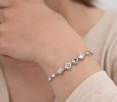Pulsera cubic shine Silver